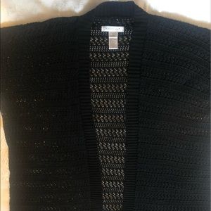 August Silk awesome black short sleeve sweater